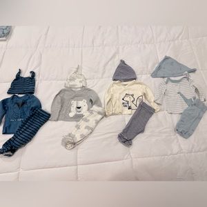 Lot of 4 Baby Boy Newborn Outfits